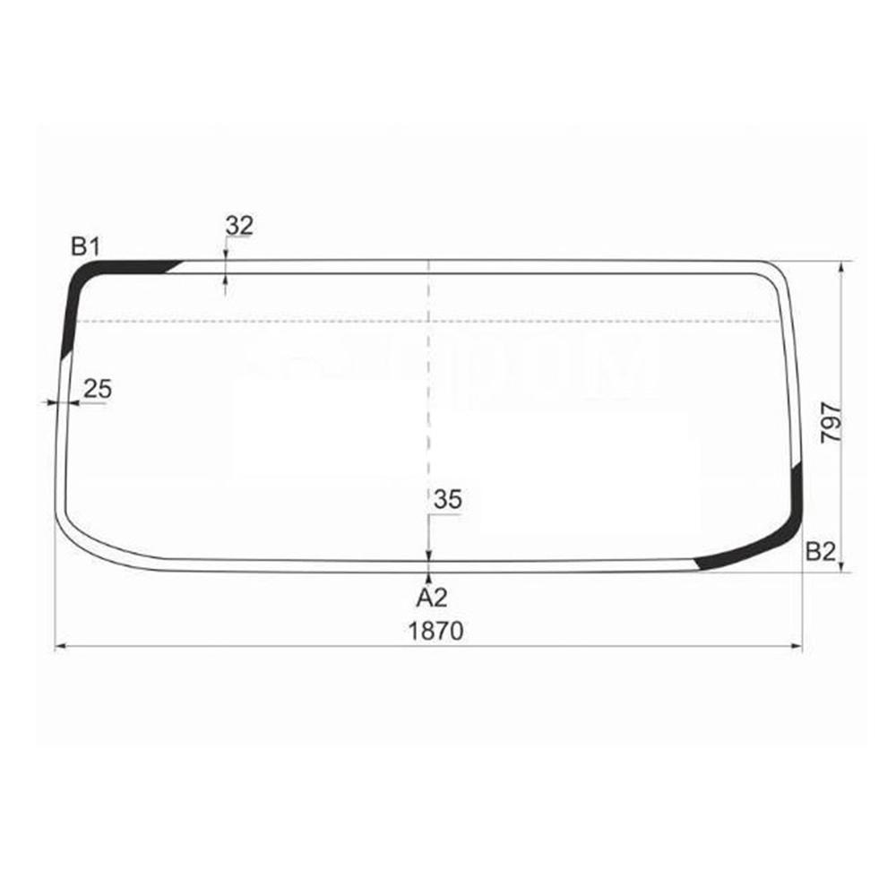 Стекло лобовое Isuzu NPR75 | NQR90 | 4HK1 Е-4/5 | Kmk Glass